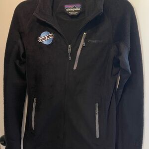Patagonia Fitted Black Fleece with Blue Moon Patch Logo